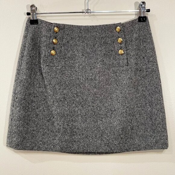 Sezane Dresses & Skirts - Last Chance! New Madewell x Sézane Léonie Wool Blend Mini Skirt Grey 0, XS fit